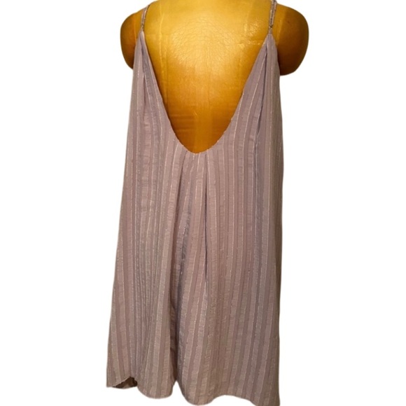 $178 NWT! BCBGMAXAZRIA Lilac Mauve Low Back Pleated Dress  A-line Slip Medium - Picture 5 of 10